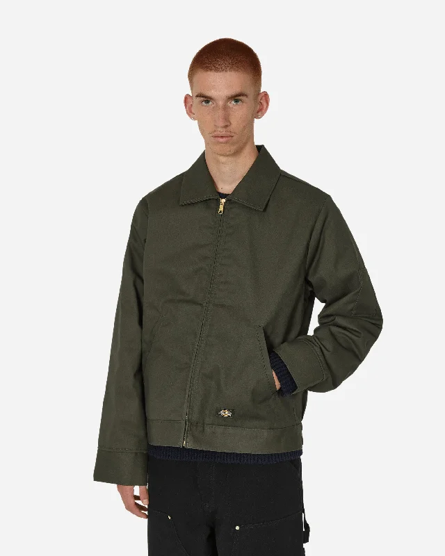 men's lightweight fleece outerwear-Lined Eisenhower Jacket Olive Green