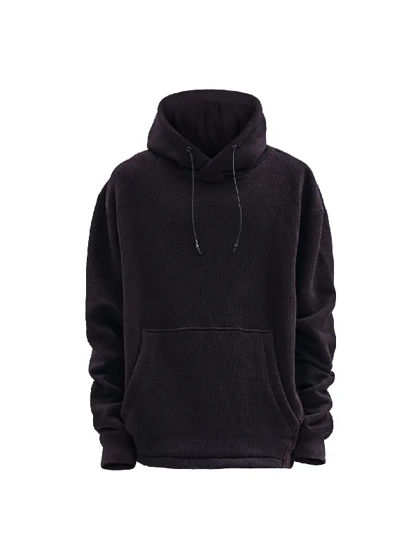 mens hoodie with slim silhouette fit-exalde hoodie cold dyed burgundy