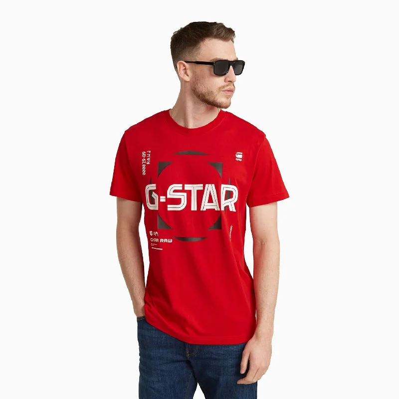 Men’s short-sleeve pike shirts-Men's G Star Graphic Crew Neck T Shirt