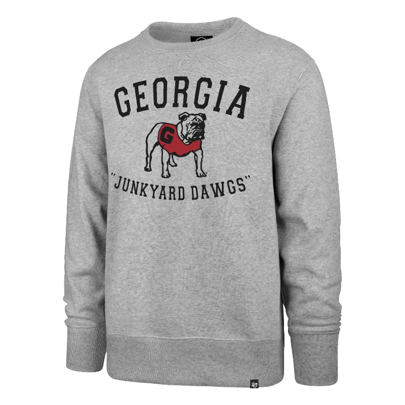 mens hoodie for fashionable layering-GEORGIA BULLDOGS VINTAGE IMPRINT '47 HEADLINE CREW