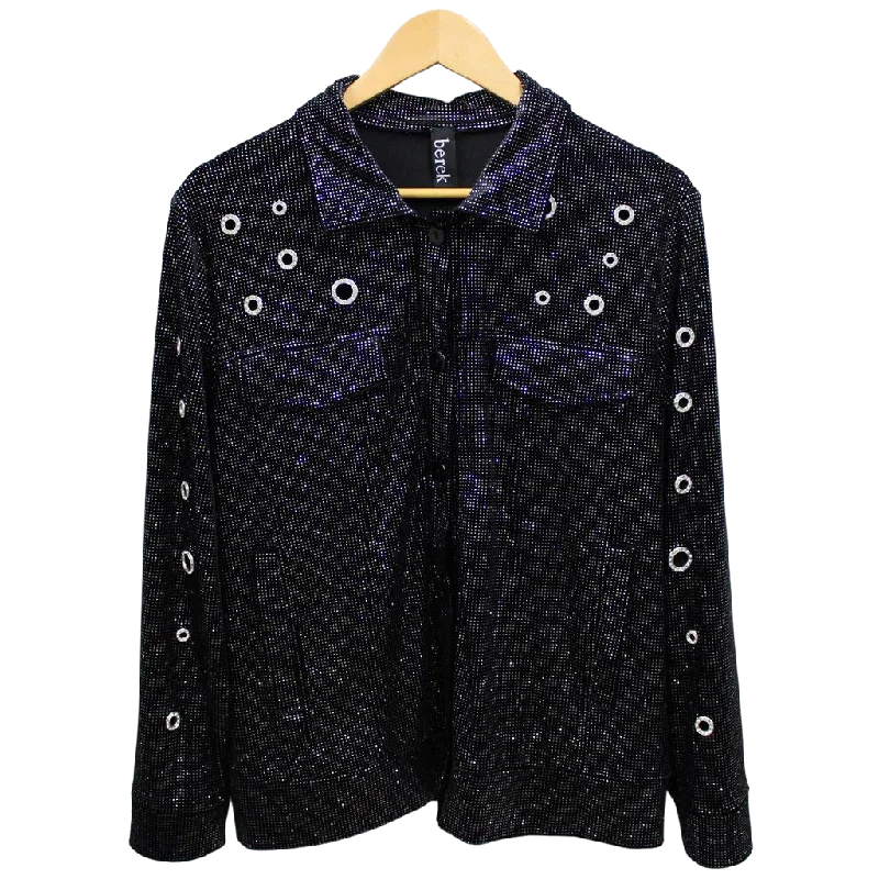 men's jackets for mountain climbing-Grommets & Glitter Jean Jacket