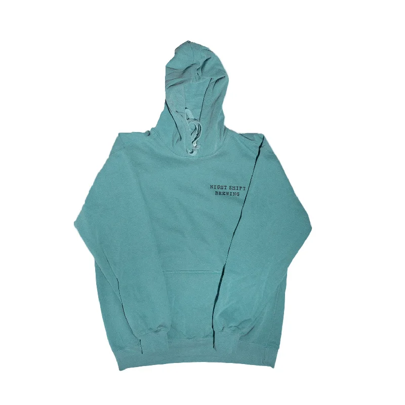 mens hoodie for trendy layered looks-Hooded Sweatshirt - Seafoam