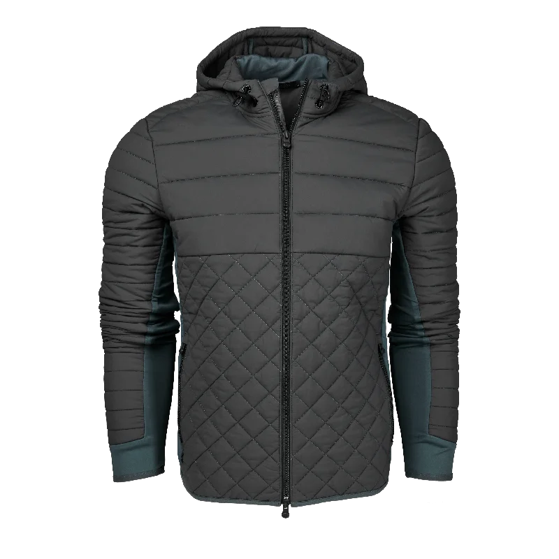 men's jackets for cold outdoor sports-Hooded Yukon Ultralight Hybrid Jacket