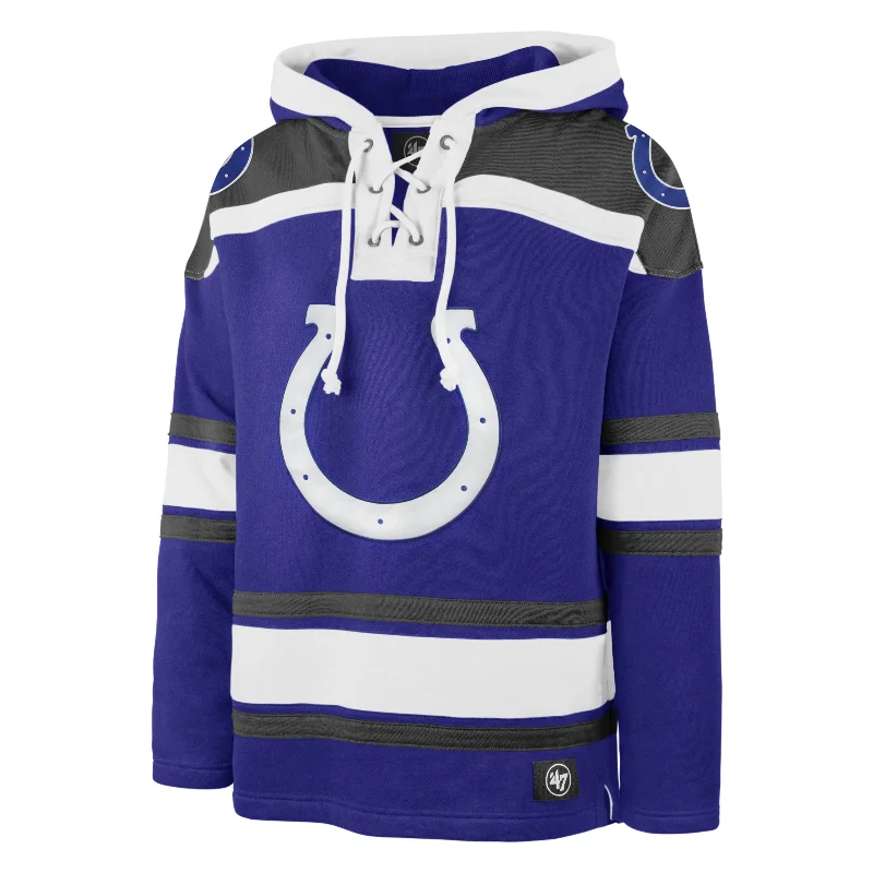 mens hoodie with premium stretch fabric-INDIANAPOLIS COLTS SUPERIOR '47 LACER HOOD