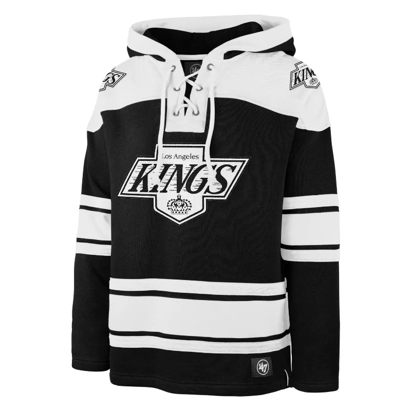 mens hoodie with trendy patchwork-LOS ANGELES KINGS VINTAGE SUPERIOR '47 LACER HOOD