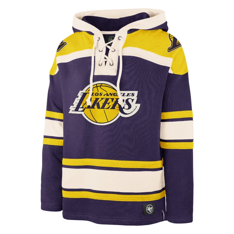 mens hoodie with reflective elements-LOS ANGELES LAKERS SUPERIOR '47 LACER HOOD