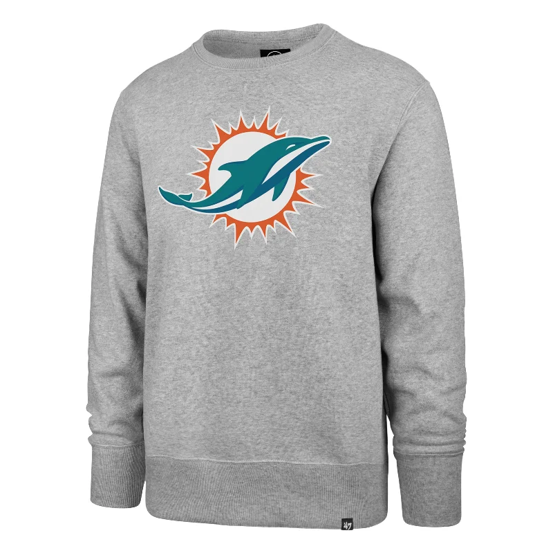 mens hoodie with reflective trim detail-MIAMI DOLPHINS IMPRINT '47 HEADLINE CREW