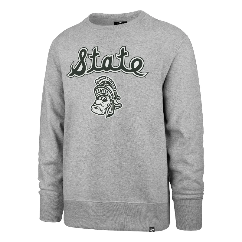 mens hoodie for effortless layering-MICHIGAN STATE SPARTANS VINTAGE '47 HEADLINE CREW