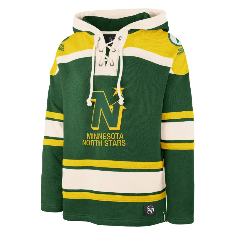 mens hoodie for casual everyday wear-MINNESOTA NORTH STARS VINTAGE SUPERIOR '47 LACER HOOD