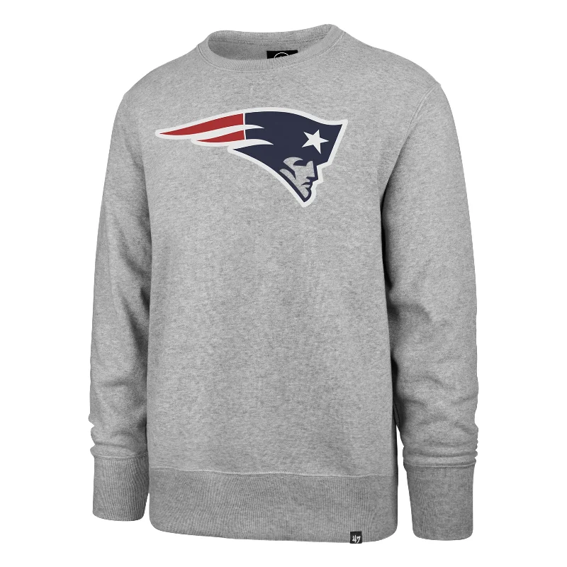 mens hoodie with simple zip-up closure-NEW ENGLAND PATRIOTS IMPRINT '47 HEADLINE CREW