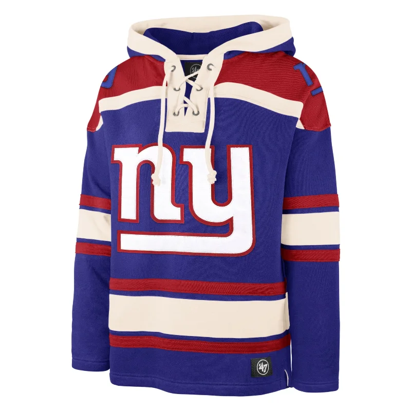 mens hoodie for cold-weather sports-NEW YORK GIANTS '47 SUPERIOR LACER HOOD