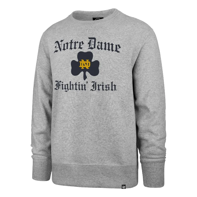 mens hoodie with clean minimalist lines-NOTRE DAME FIGHTING IRISH VINTAGE IMPRINT '47 HEADLINE CREW