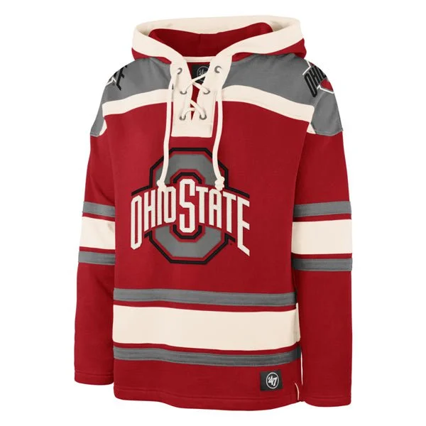 mens hoodie for fresh casual looks-OHIO STATE BUCKEYES SUPERIOR LACER HOOD MENS