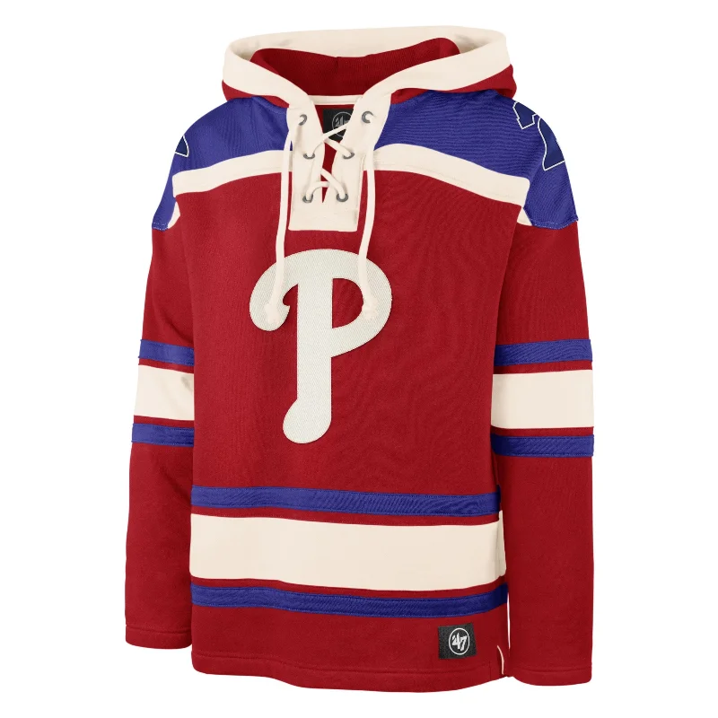 mens hoodie with a modern slim cut-PHILADELPHIA PHILLIES SUPERIOR '47 LACER HOOD