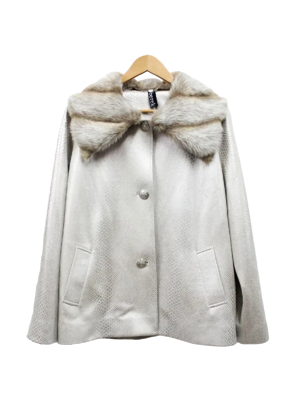 men's casual hooded jackets-Platinum Cobra Luxe City Jacket w Fur Collar