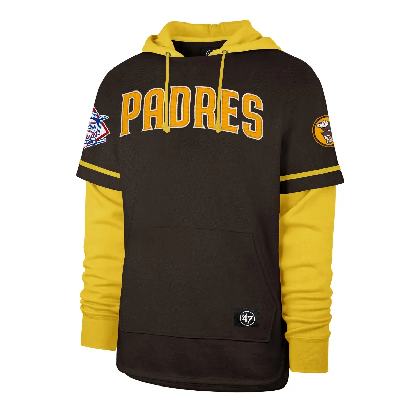 mens hoodie with high-performance features-SAN DIEGO PADRES TRIFECTA '47 SHORTSTOP PULLOVER HOOD