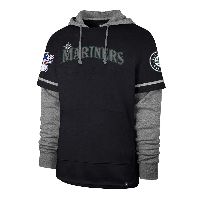 mens hoodie for a functional look-SEATTLE MARINERS TRIFECTA '47 SHORTSTOP PULLOVER HOOD