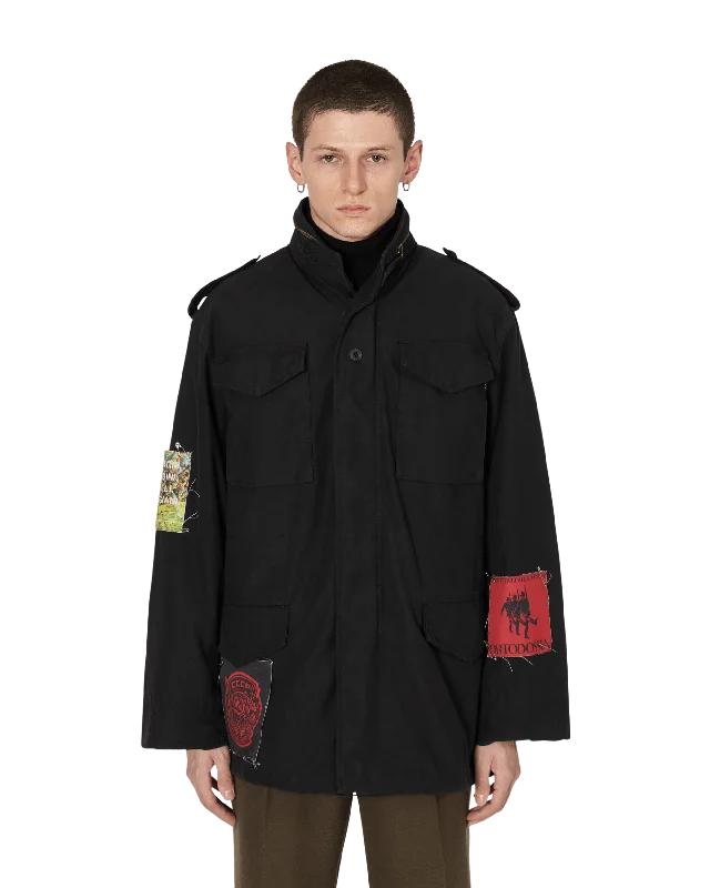 men's lightweight quilted jackets-CCCP Fedeli alla Linea Field Jacket Black