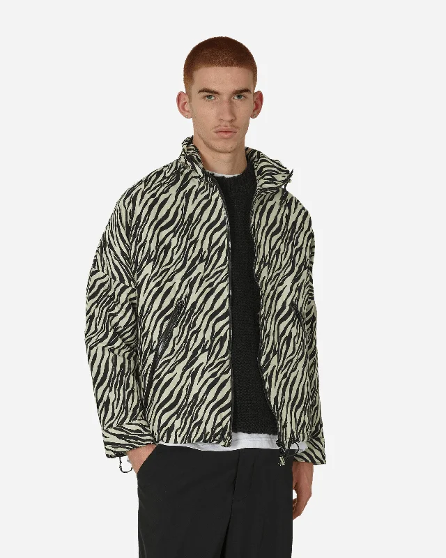 men's jackets for urban adventures-Zip-Up Funnel Jacket Black / White