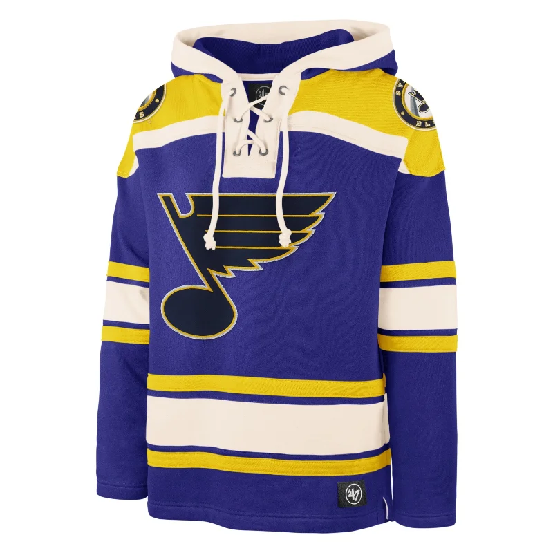 mens hoodie for stylish street trends-ST. LOUIS BLUES SUPERIOR '47 LACER HOOD