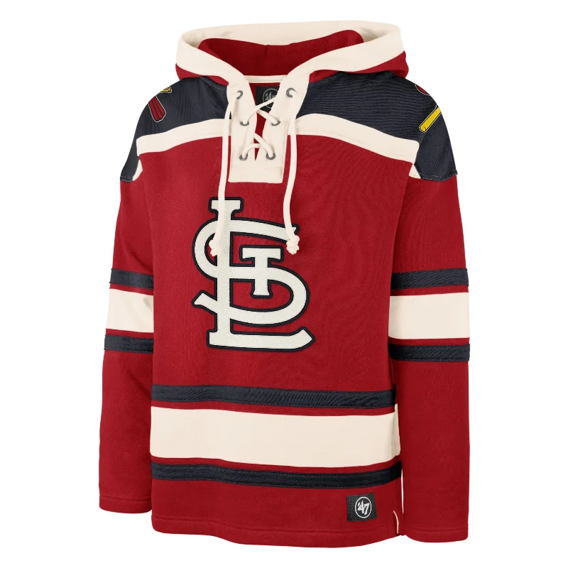 mens hoodie for stylish and functional design-ST. LOUIS CARDINALS SUPERIOR '47 LACER HOOD