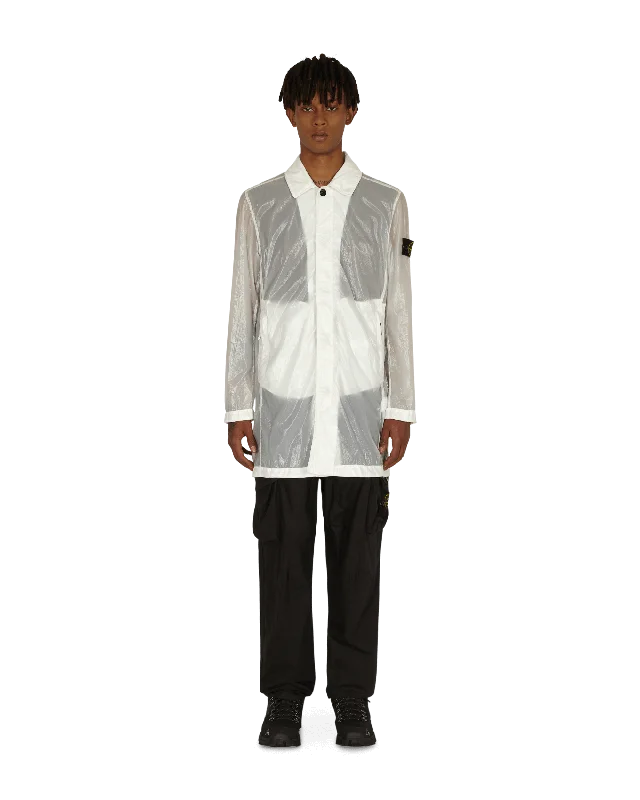 men's jackets with long cuffs-Lucido-TC Packable Coat White