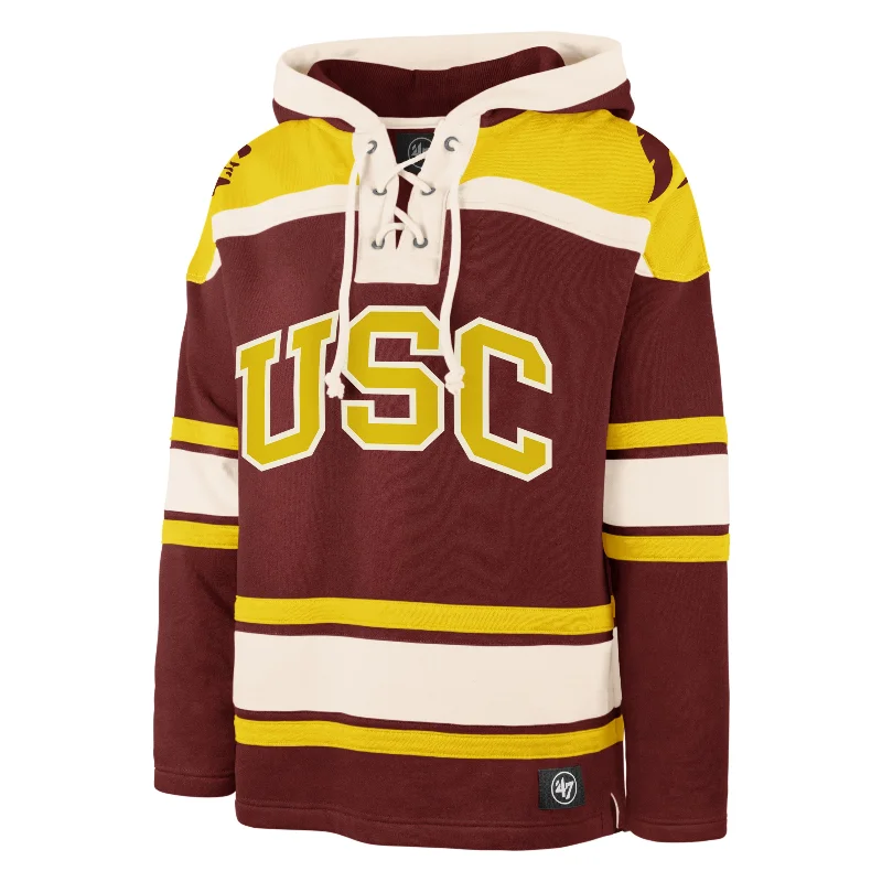 mens hoodie for fashionable comfort wear-USC SOUTHERN CALIFORNIA TROJANS SUPERIOR '47 LACER HOOD