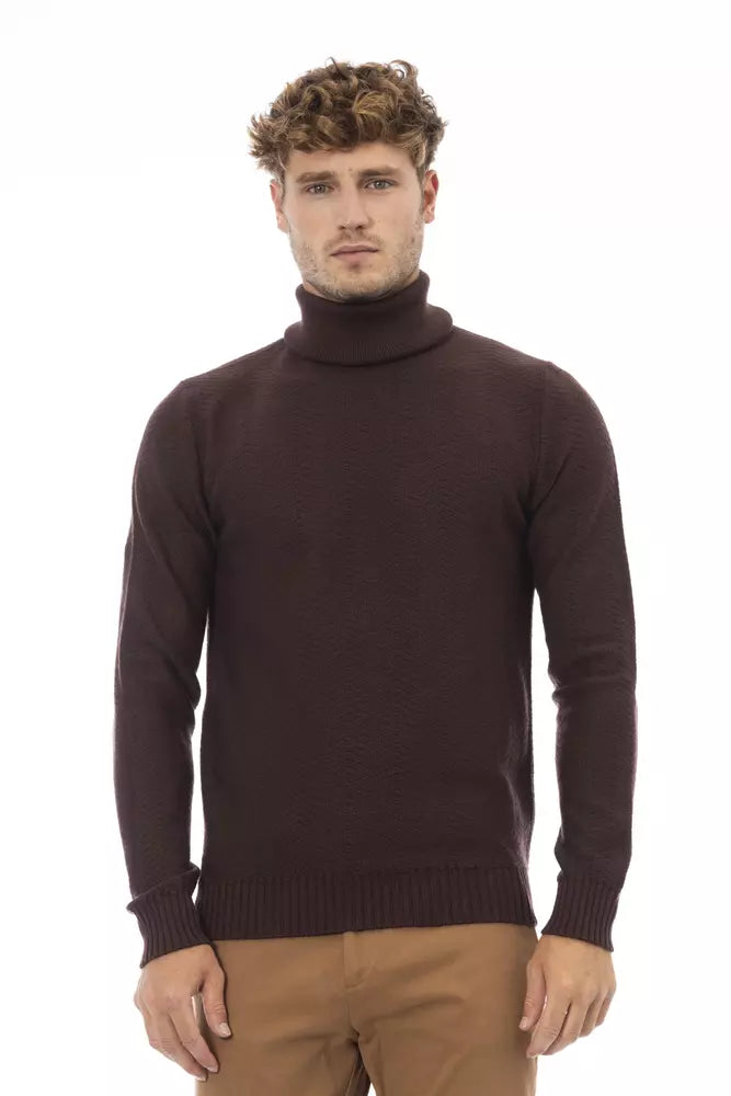 Men's jasper sweater-Alpha Studio  Merino Wool Men's Sweater