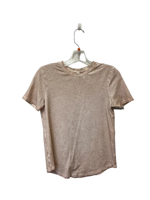 Men’s short-sleeve dike shirts-Athletic Top Short Sleeve By Lululemon In Brown, Size: 2