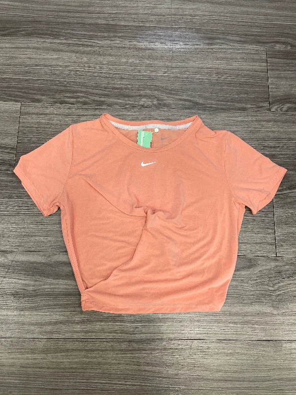 Men’s short-sleeve dune shirts-Athletic Top Short Sleeve By Nike In Orange, Size: S