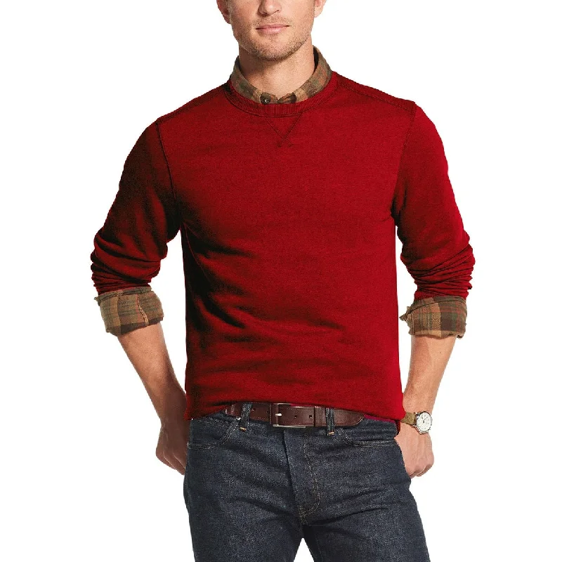 Men's ethically sourced sweater-Bass & Co. Men's Mountain Fleece Sweatshirt Red Size XX Large