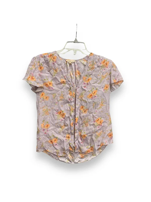 Men’s short-sleeve dell polos-Blouse Short Sleeve By Rebecca Taylor In Floral Print, Size: Xs