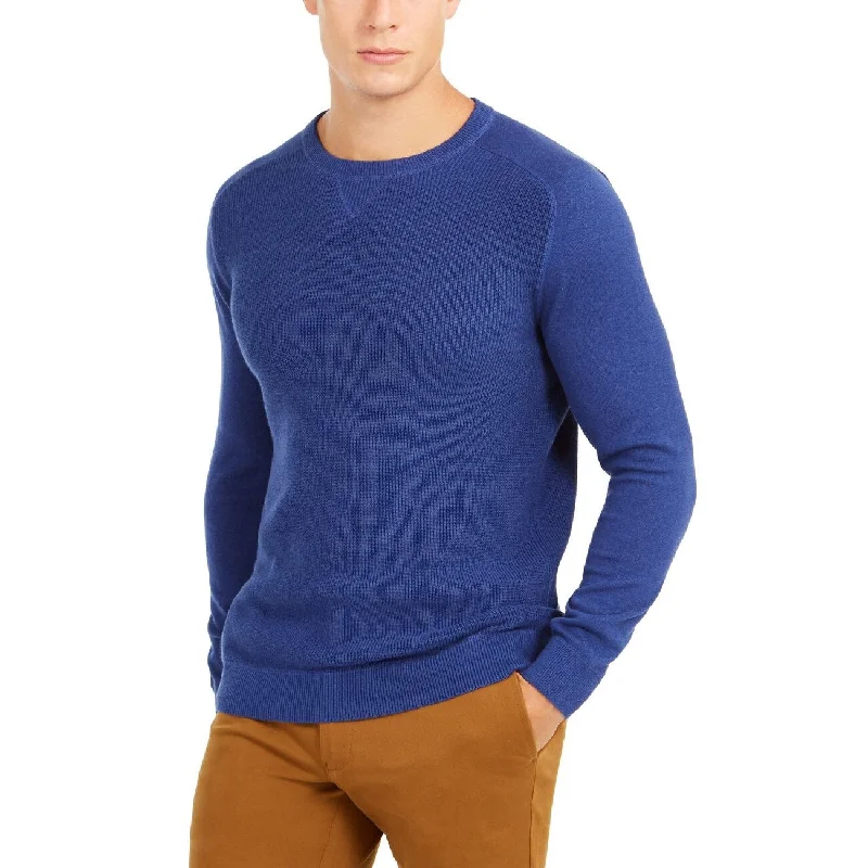 Men's riad sweater-Club Room Men's Pima Cotton Crew Neck Sweater Blue Size X-Large