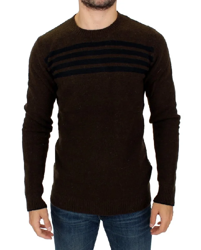 Men's tor sweater-Costume National  striped crewneck Men's sweater