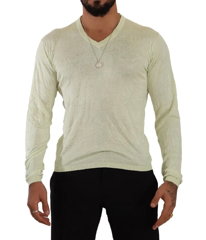 Men's wanderer sweater-Domenico Tagliente  V-neck Long Sleeves Pullover Men's Sweater