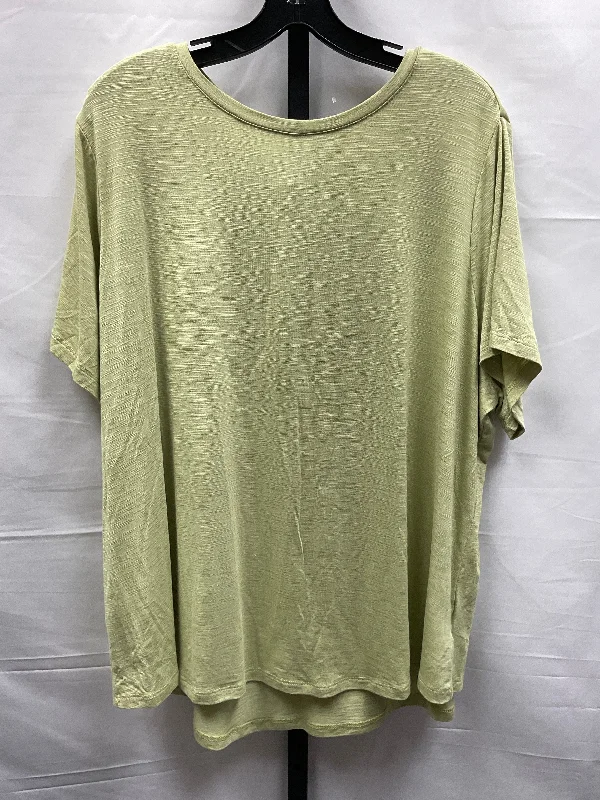 Men’s short-sleeve mote tops-Green Top Short Sleeve Basic Old Navy, Size 2x