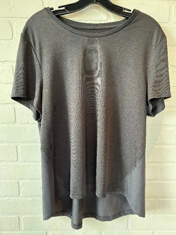 Men’s short-sleeve arbor tops-Grey Athletic Top Short Sleeve Avia, Size Xl