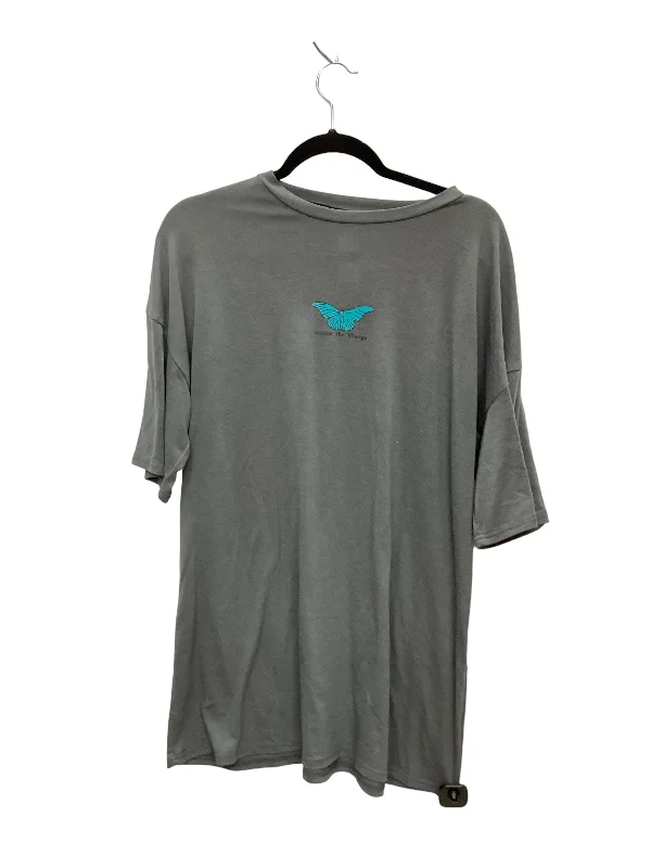 Men’s short-sleeve veld tees-Grey Top Short Sleeve Basic Shein, Size M