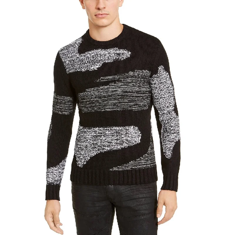 Men's mausoleum sweater-INC International Concepts Men's Allan Patterned Sweater Black Size X-Large