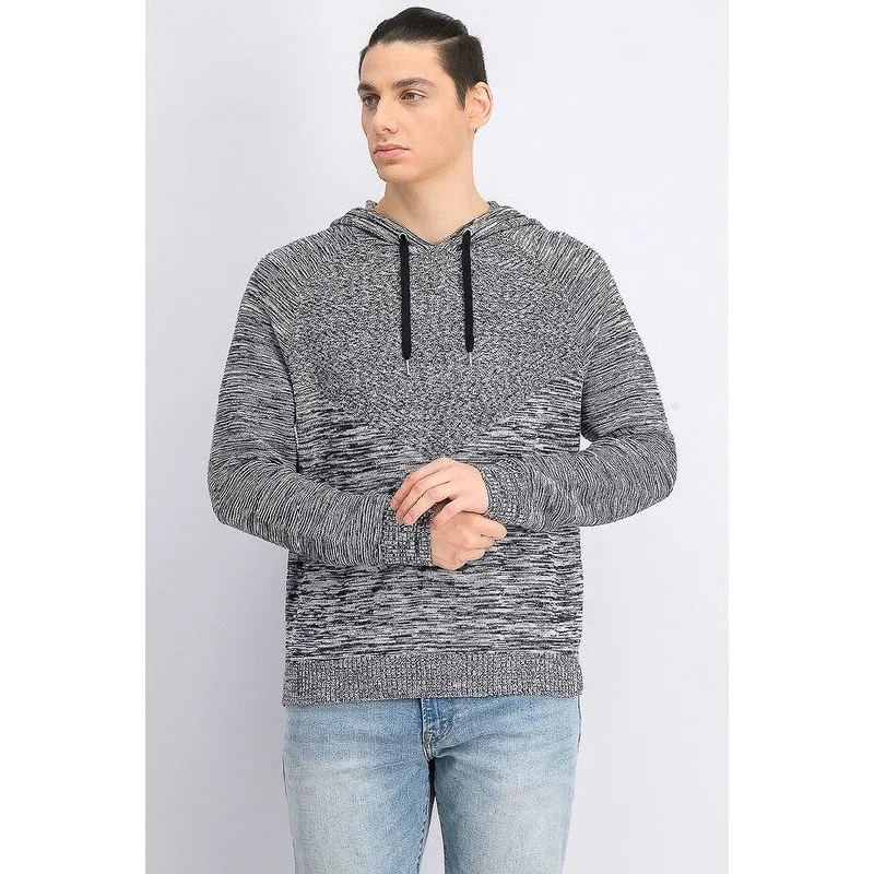 Men's cruelty-free sweater-INC International Concepts Men's Hooded Raglan Sweater Black Size XL - X-Large