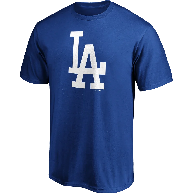 Men’s short-sleeve oxide tees-Men's Dodgers Cotton Official Logo Short Sleeve