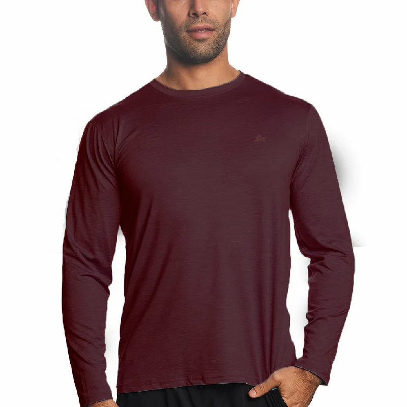 Men’s short-sleeve bluff tops-Men's Cooling Crew Neck Long Sleeve T-Shirt - CLOSEOUT