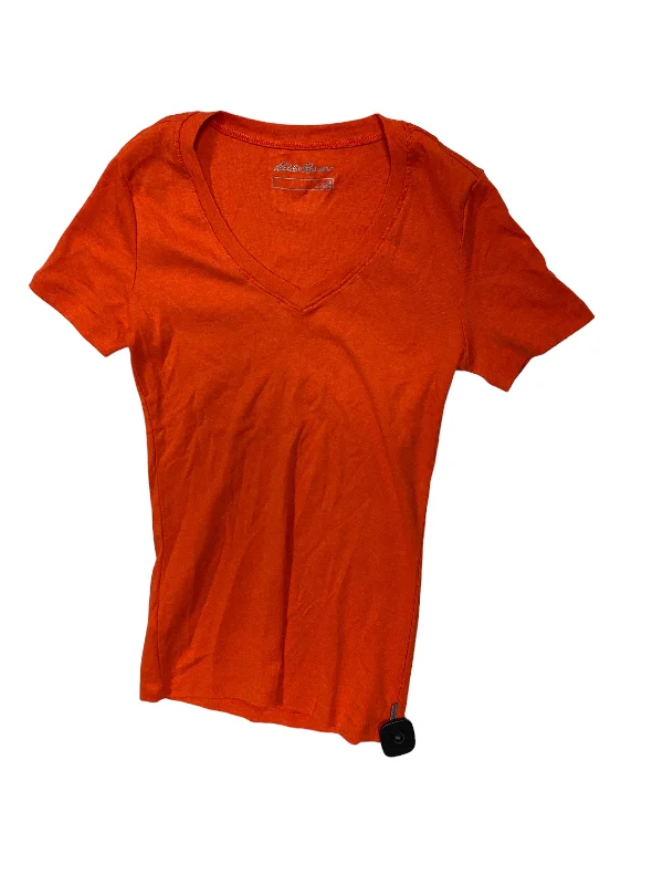 Men’s short-sleeve jut tops-Orange Top Short Sleeve Basic Eddie Bauer, Size S