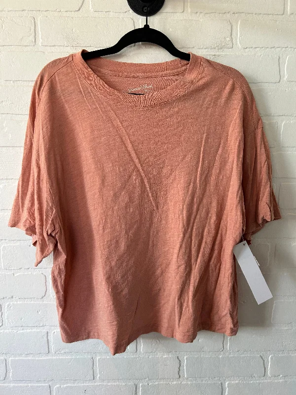 Men’s short-sleeve upland tees-Orange Top Short Sleeve Basic Universal Thread, Size Xl