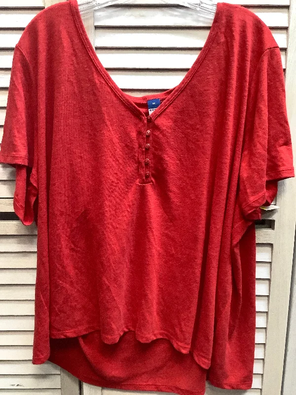 Men’s short-sleeve tidewater tops-Red Top Short Sleeve Basic Old Navy, Size 2x