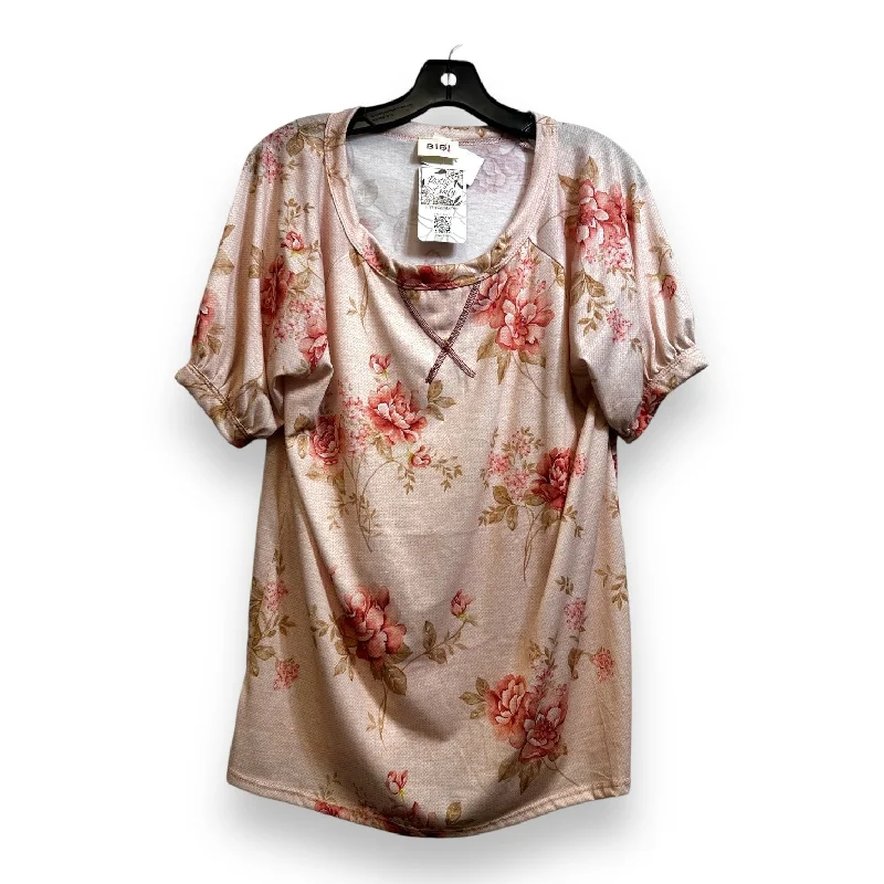 Men’s short-sleeve eon tops-Top Short Sleeve Basic By Bibi In Floral Print, Size: L