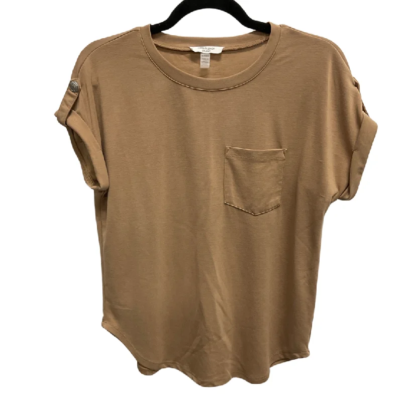 Men’s short-sleeve nexus polos-Top Short Sleeve Basic By Cable And Gauge In Beige, Size: Xs