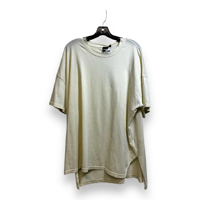 Men’s short-sleeve urn tops-Top Short Sleeve Basic By Mono B In Ivory, Size: 2x