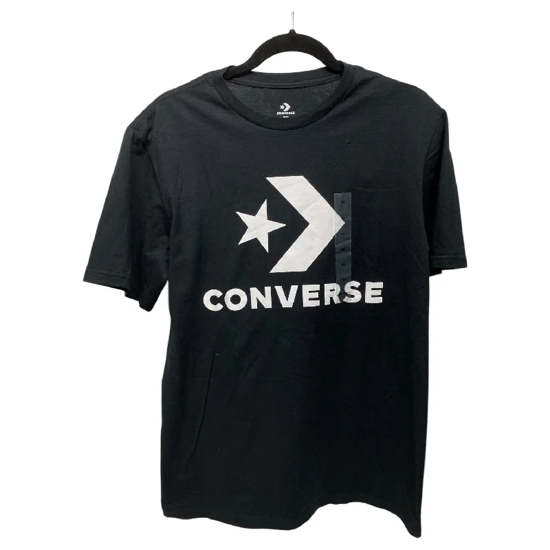 Men’s short-sleeve mesa shirts-Top Short Sleeve By Converse In Black, Size: Xs