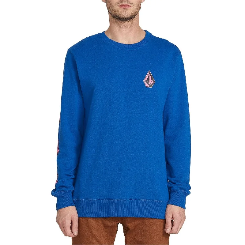 Men's drifter sweater-Volcom Men's Brasstacks Deadly Stone Sweatshirt Navy Size X-Large